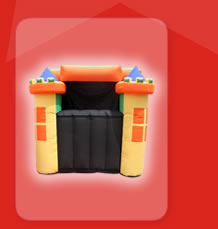 Titeres gigantes y teatrinos inflables para fiestas infantiles.